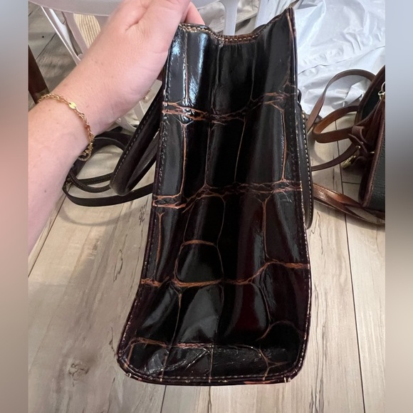 Dooney & Bourke Crocodile Embossed Leather Janine Satchel - Picture 5 of 8